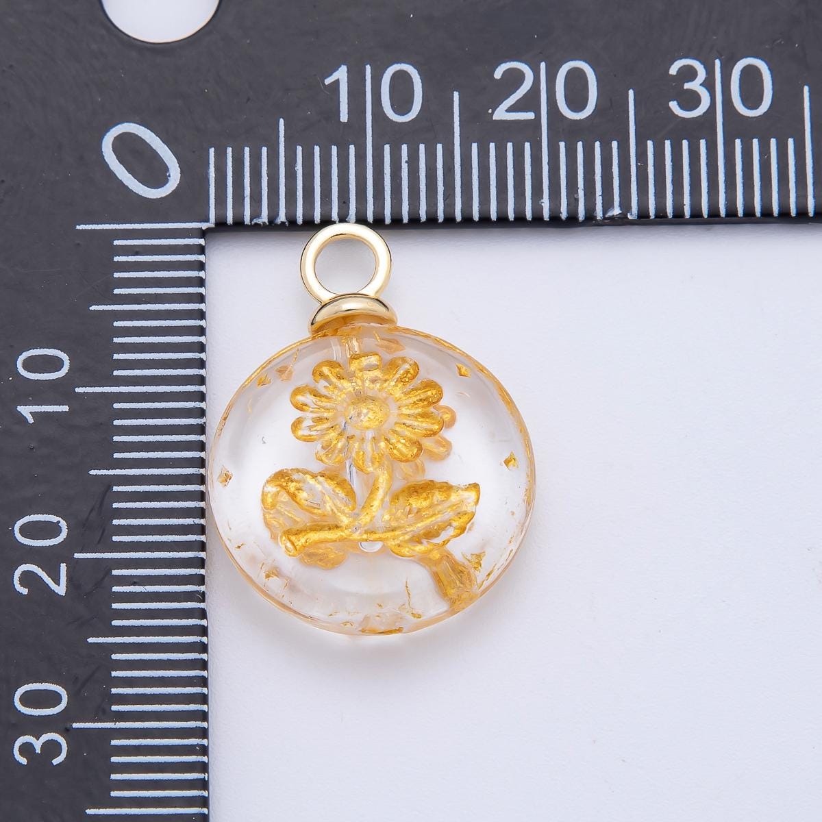 Dainty Czech Glass Beads Flower Beads Charm Sun Flower Beads Pendant Colorful Floral Necklace Bracelet Component AF-1348