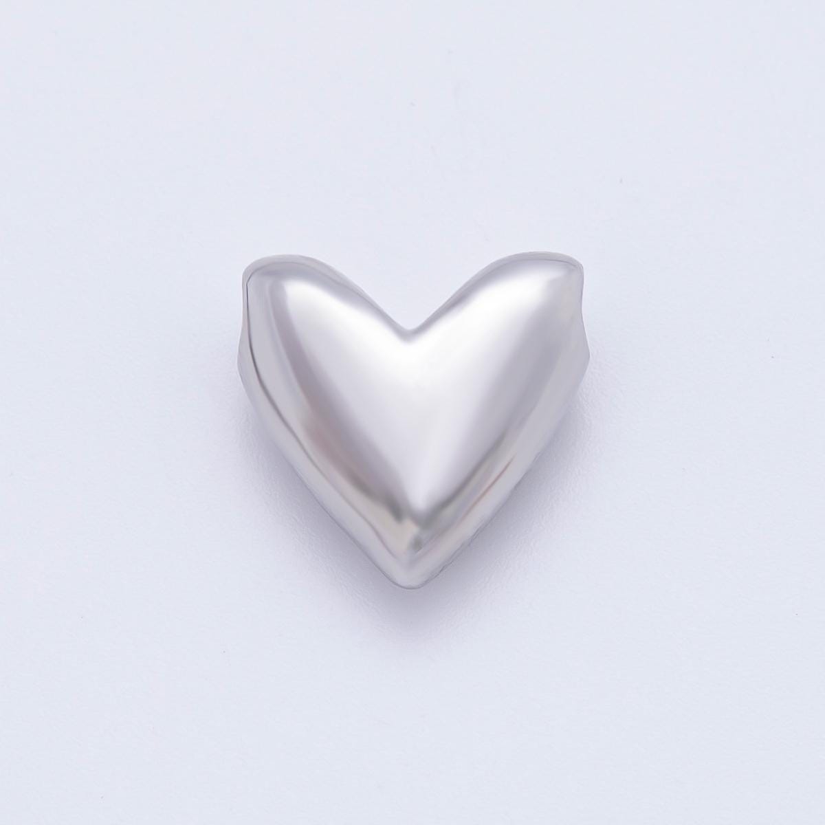 18K Gold Filled Heart Bead Slider Spacer Charm for Cord Necklace Making AF-1092