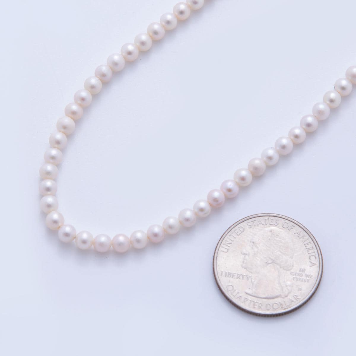 White Round Shell Pearl Beads Luster Quality Genuine Shell Pearl Small Pearls 4.8mm WA-3443