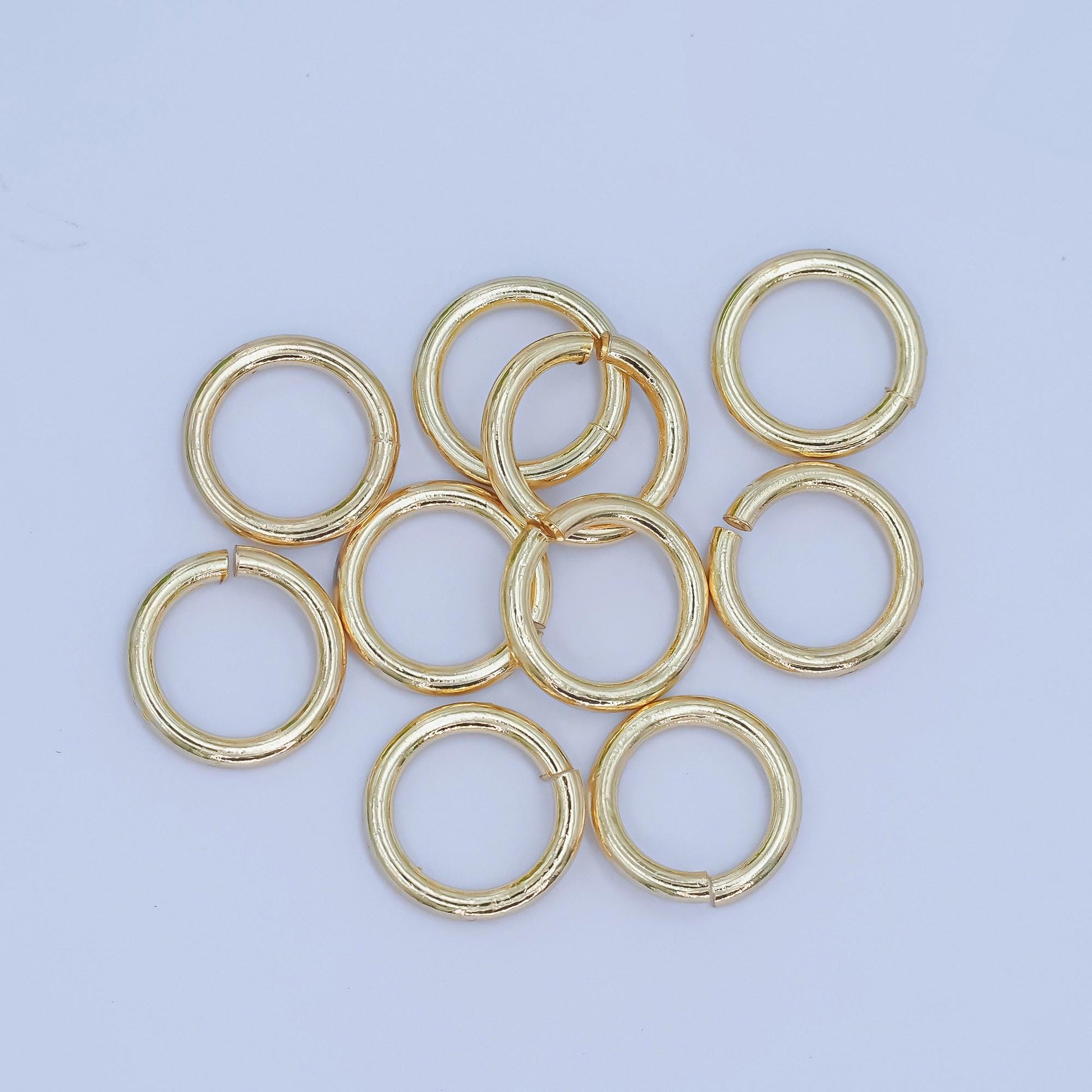 2mm x 14mm (12 gauge) 24k Gold Filled Jump Ring Open Jump Rings, jewelry making supplies 10 gram