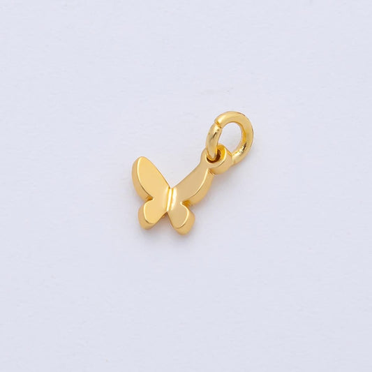 Tiny Gold Butterfly 18K Gold Filled Pendant Mariposa Pendant Charm ,For DIY Jewelry AF-1430