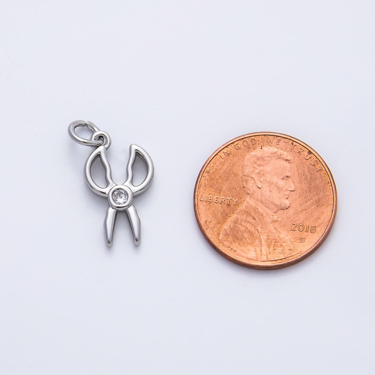 Mini 18k gold filled Scissors charm Dainty Stationary Tools pendant charm for necklace earring supply AF-1355