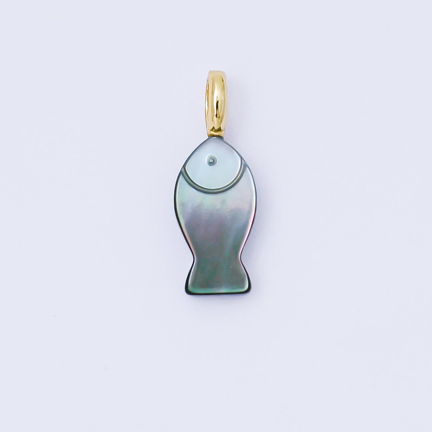 Mini 24K Gold Filled 17mm Abalone Fish Charm for Bracelet Necklace Earring Supply Component | AF565