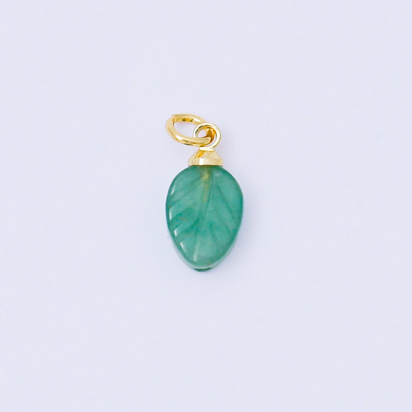 Mini 24K Gold Filled 11.6 Gemstone Beads Tropical Leaf Charm for Bracelet Necklace Earring Supply Component | AC-1591