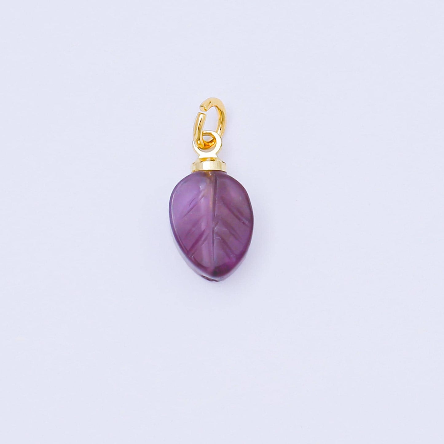 Mini 24K Gold Filled 11.6 Gemstone Beads Tropical Leaf Charm for Bracelet Necklace Earring Supply Component | AC-1591