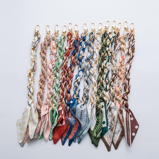 Short Bag Scarf Strap Handbag Wrap Purse Scarves Keychain Bag Charm Tote Bag Accessories
