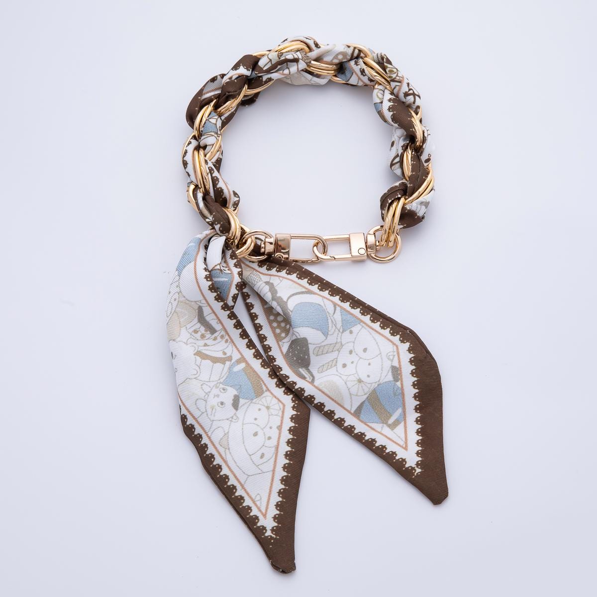 Short Bag Scarf Strap Handbag Wrap Purse Scarves Keychain Bag Charm Tote Bag Accessories