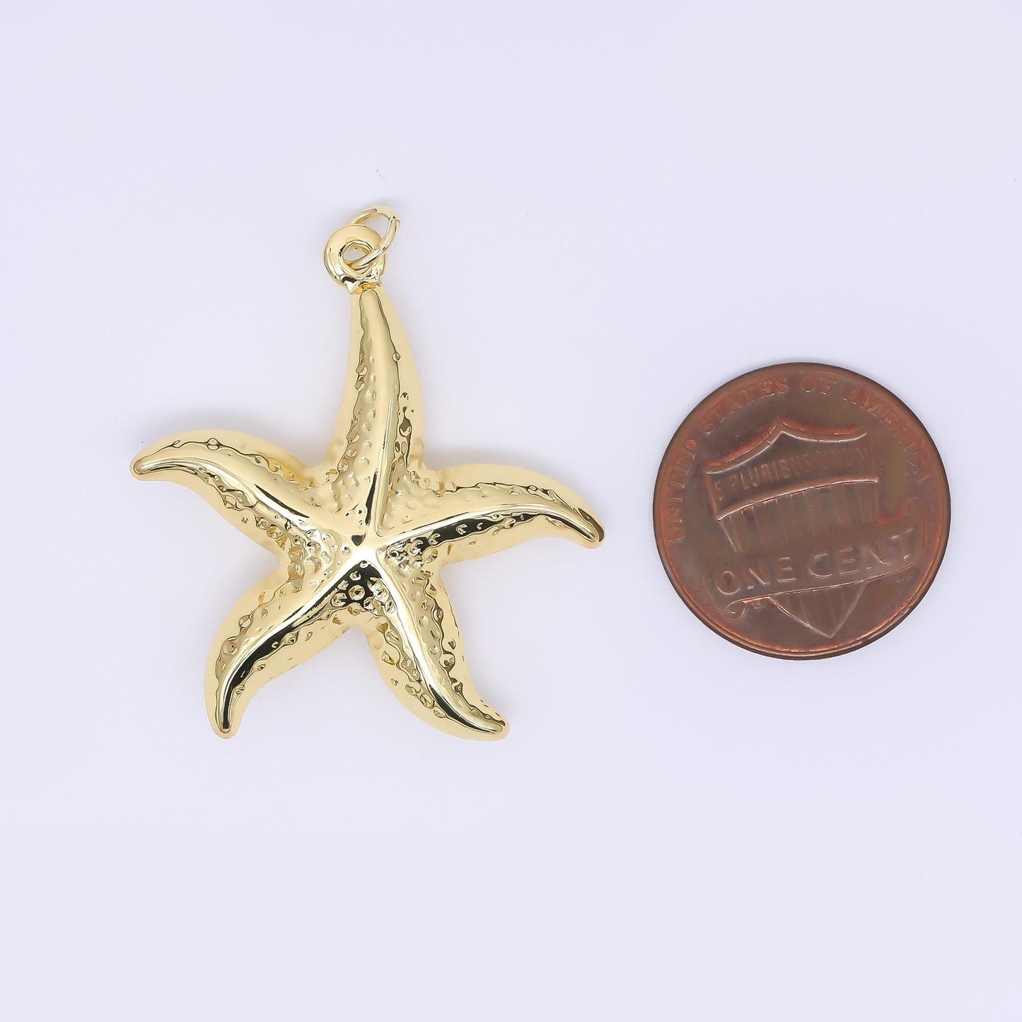 24K Gold Filled 32.5mm Realistic Under the Sea Starfish Animal Charm | AJ397