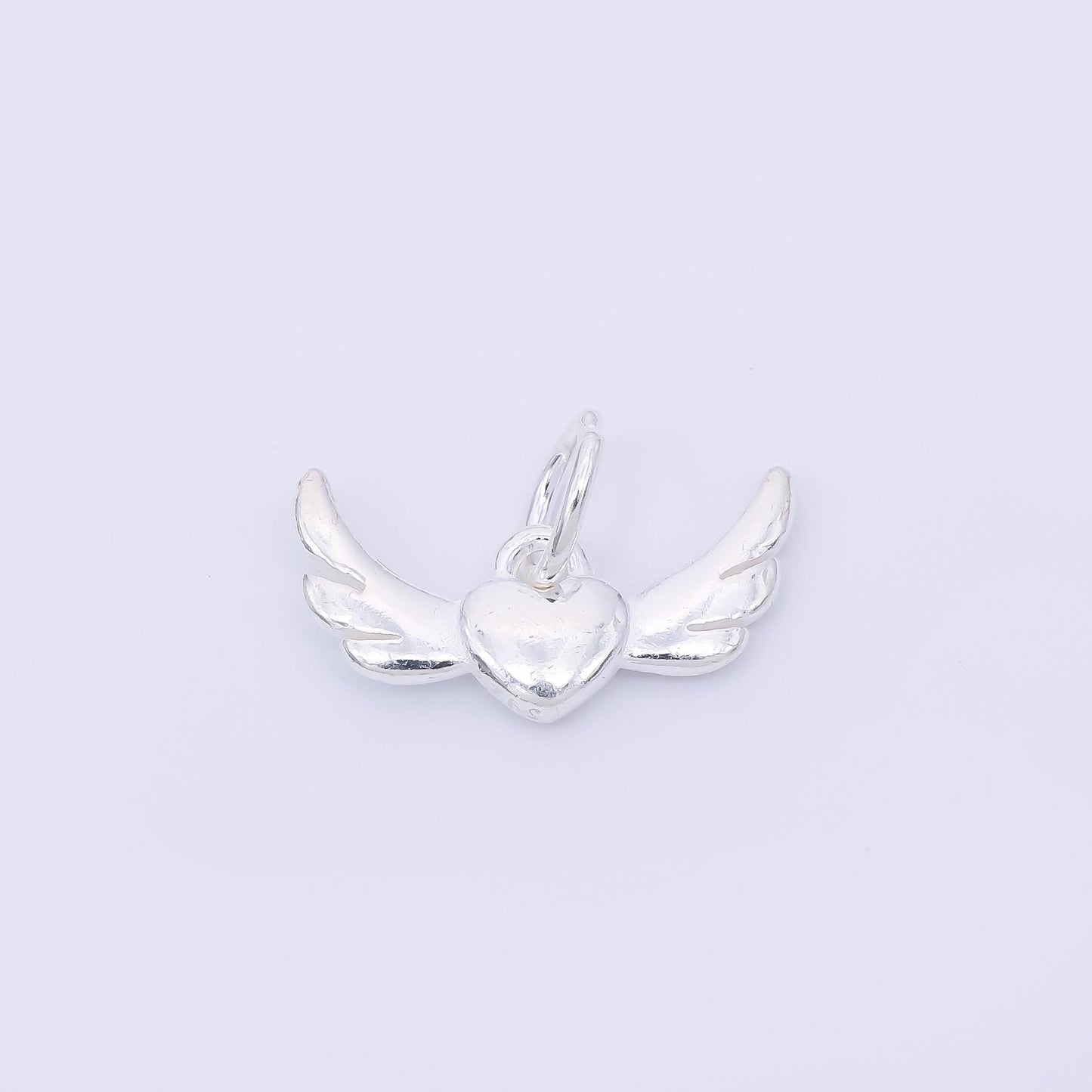 Sterling silver s925 mini Wing heart charm dainty Love charm style | sl-689