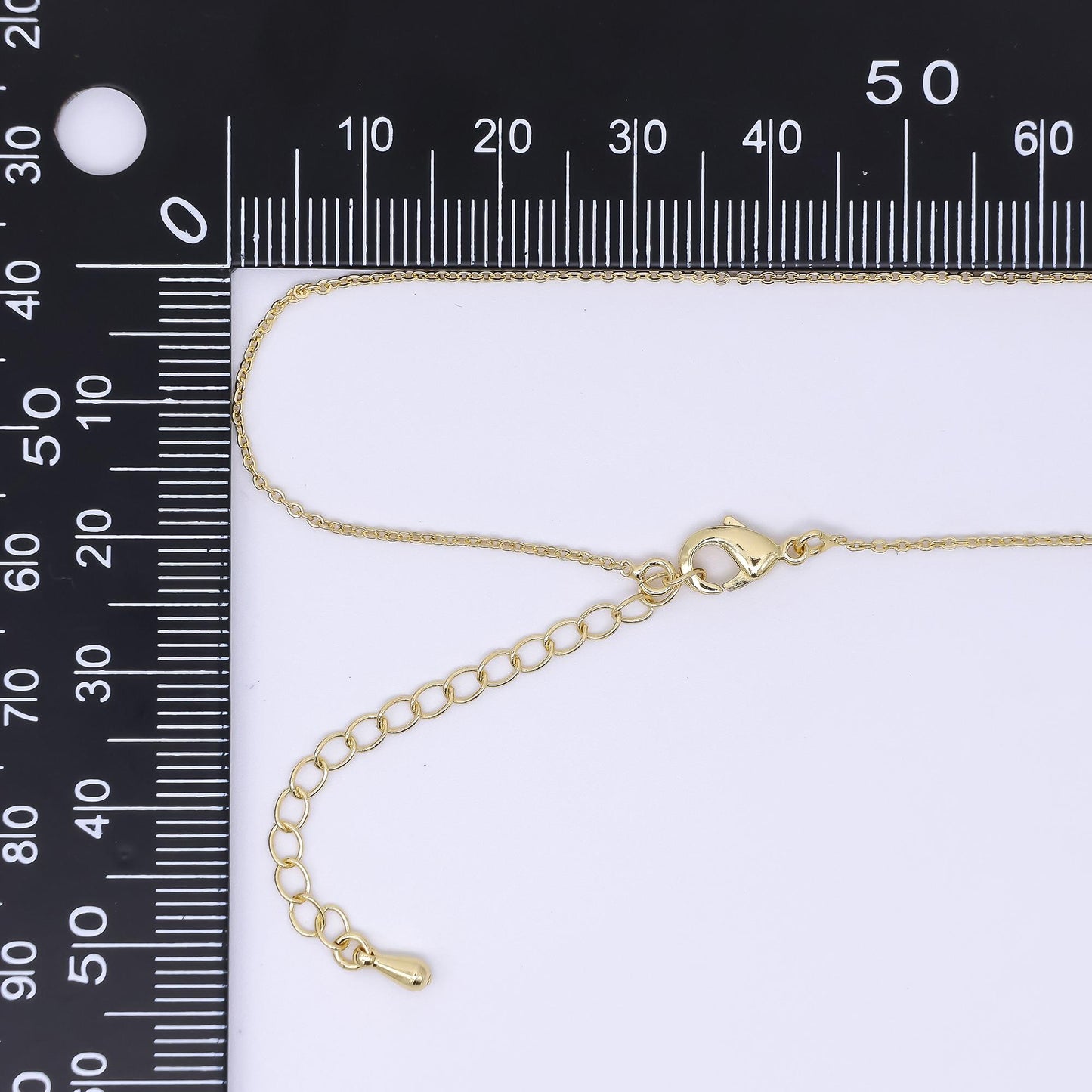24K Gold Filled 1mm Minimalist Cable Chain 18 Inch Necklace w. Extender | WA-3241