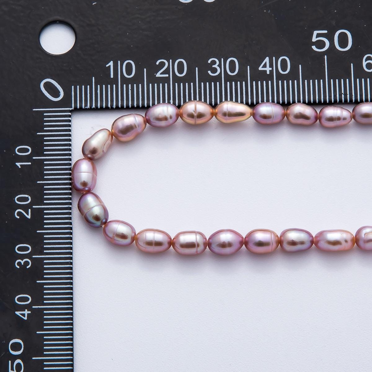 4.5mm Rice Shell Pearl Bead Strand Mauve Pink Pearls for Jewelry Making, Necklace & Bracelet Craft Supplies Colorful Beads WA-3497
