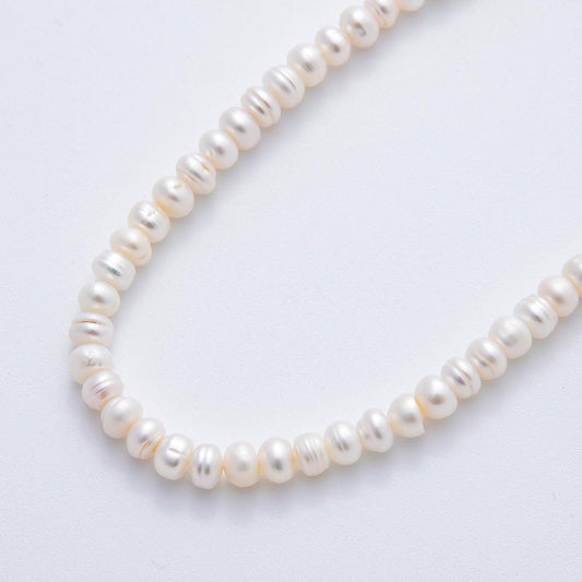 5mm seed luster white potato round off freshwater pearl Tiny cute seed pearl beads pearlcore inspired WA-3500
