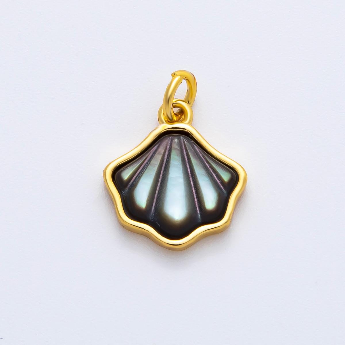 Dainty abalone Clam Shell charm abalone shell pendant Clam shaped pendant for diy handmade jewelry making supply AF-1375