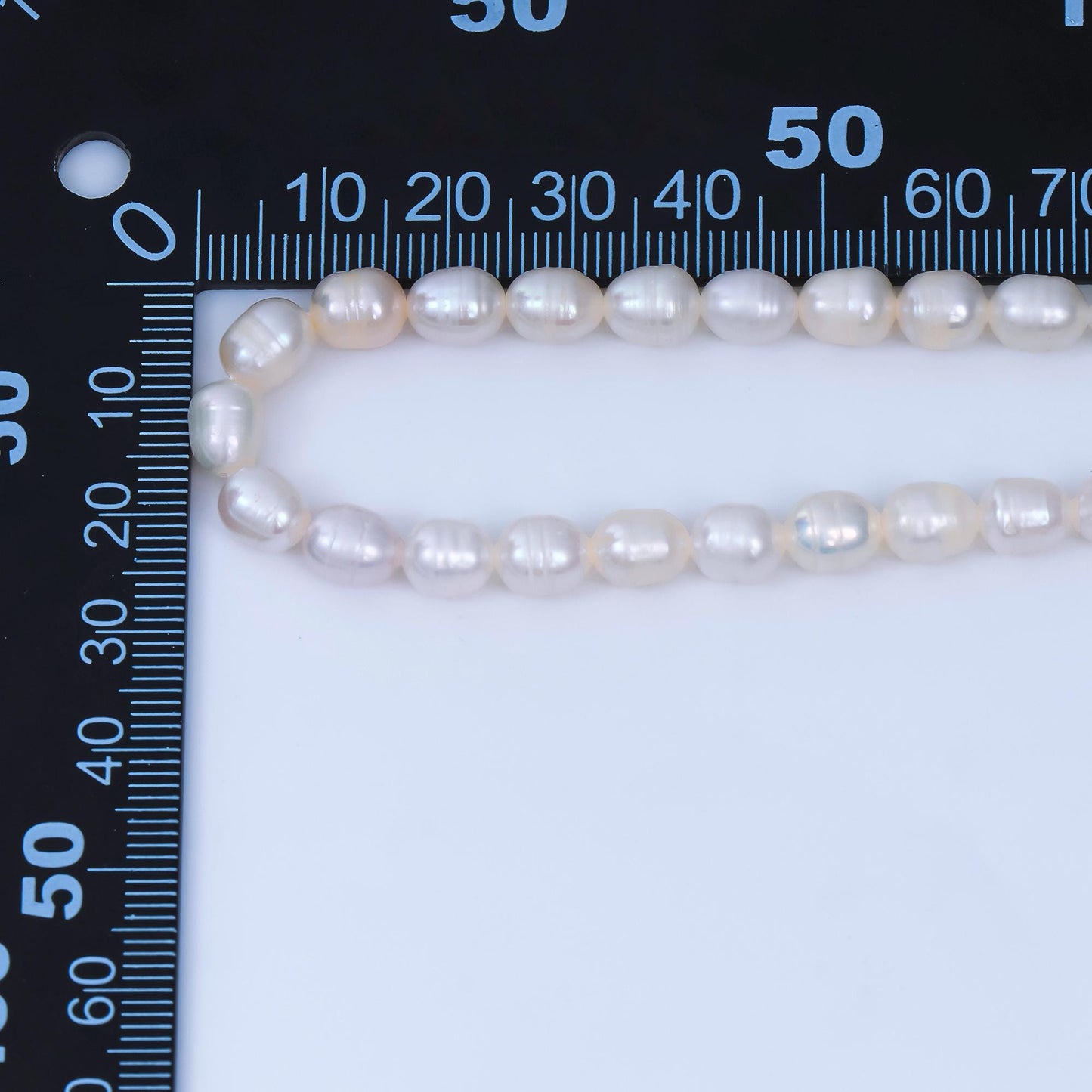 24K Gold Filled 6.5mm Nautical Freshwater Pearl Chain 14 Inch Necklace with Extender| WA-1006