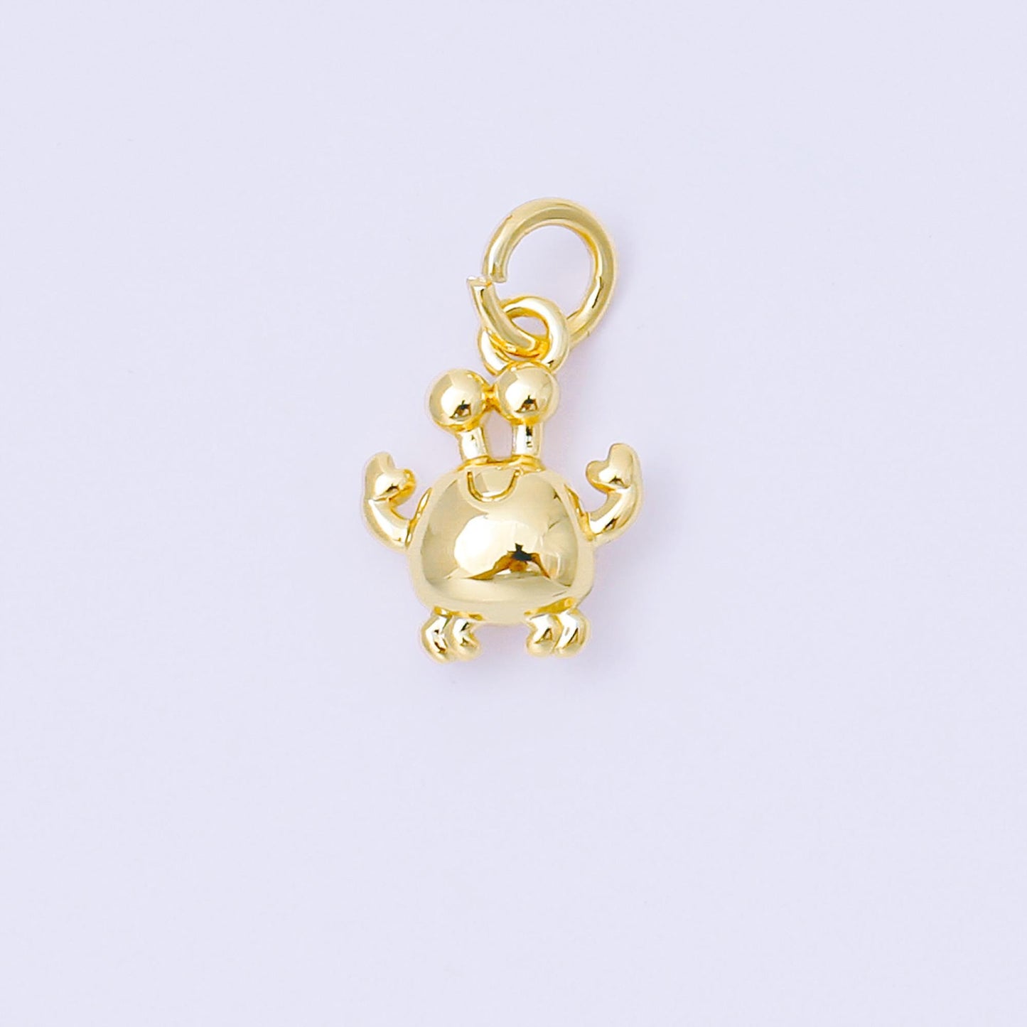 24K Gold Filled 11mm Under the Sea Crab Character Charm in Gold & Silver | AF1256