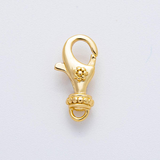 Dainty 18K Gold Filled Flower Lobster Claw Clasp for DIY Minimalist Jewelry Supplies Z-1373