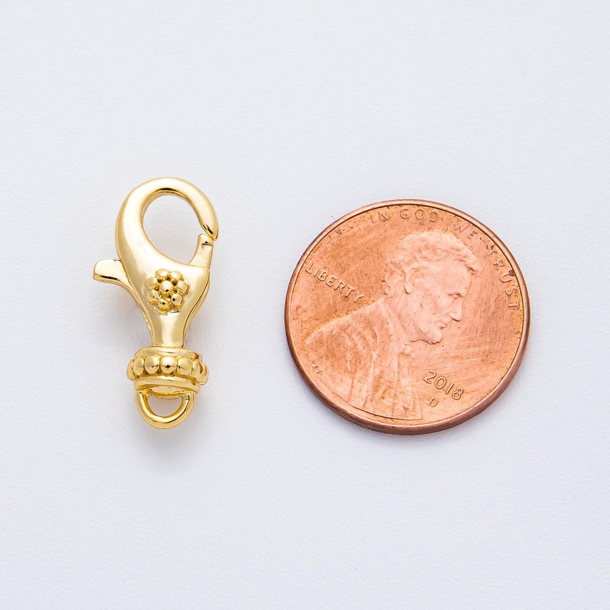 Dainty 18K Gold Filled Flower Lobster Claw Clasp for DIY Minimalist Jewelry Supplies Z-1373