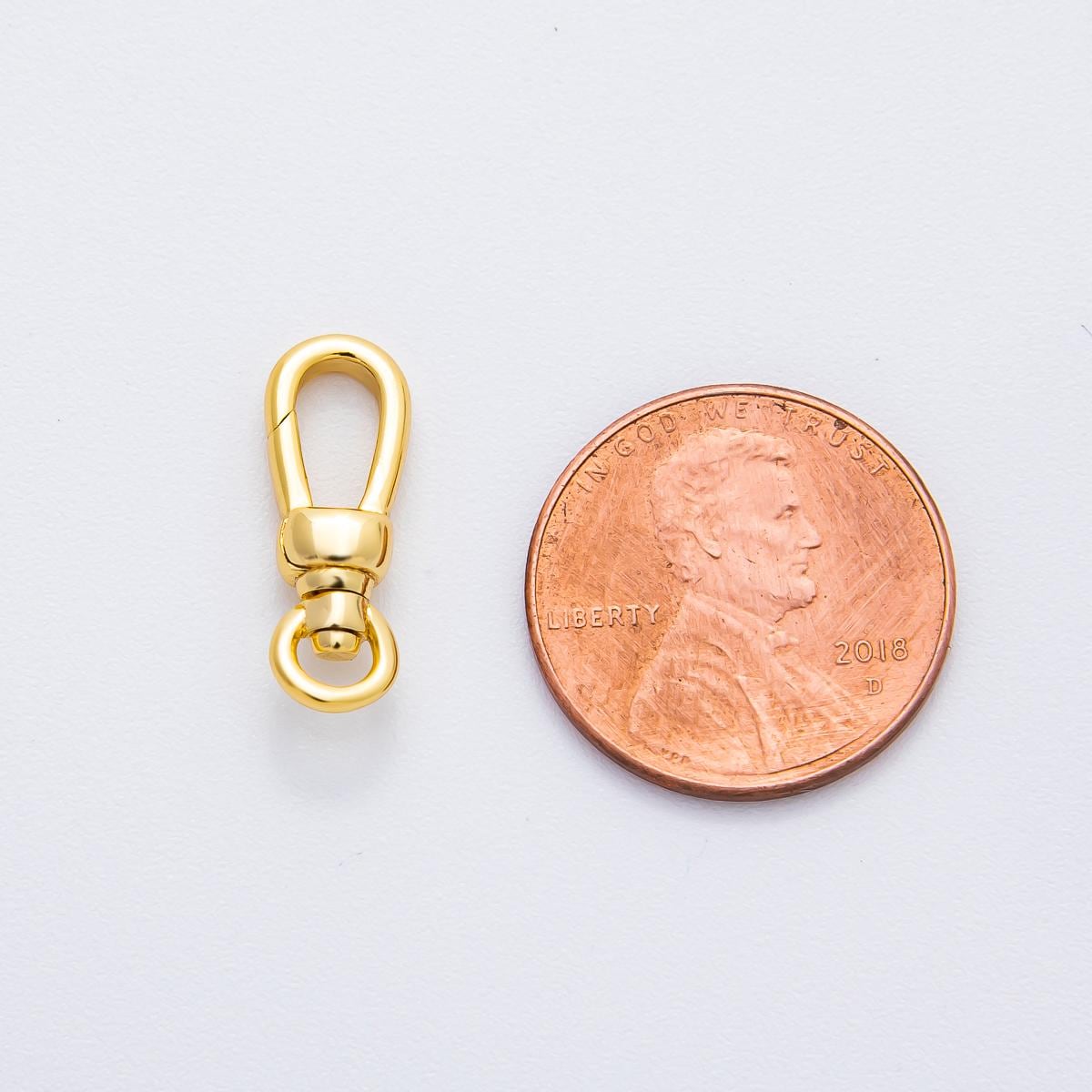 18k gold filled lobster swivel clasps, 18mmx6mm clasps in gold color Z-1371