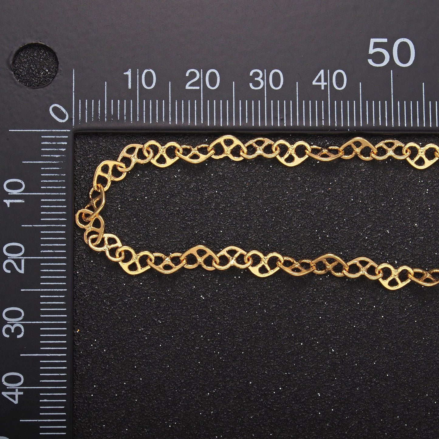 24K Gold Filled 4.2mm Upside Down Pretzel Bread Cable Unfinished Chain by Yard | ROLL-1685