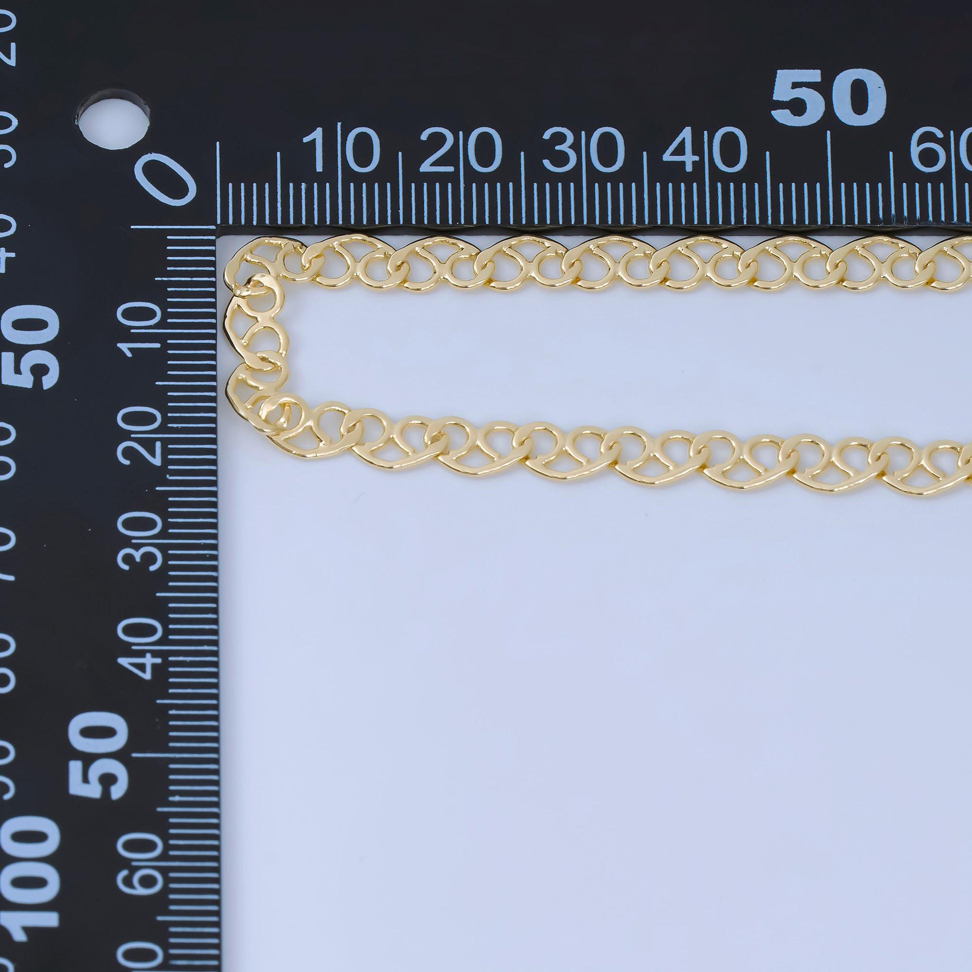 24K Gold Filled 4.2mm Pretzel Bread Cable Unfinished Chain by Yard | ROLL-1736