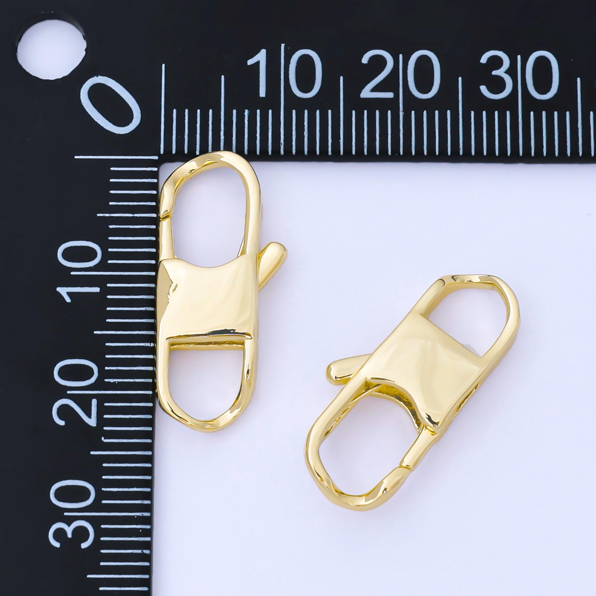 14K Gold Filled 14.5mm Minimalist Lobster Clasp Open Charm Finding | Z-1343, Z-1344