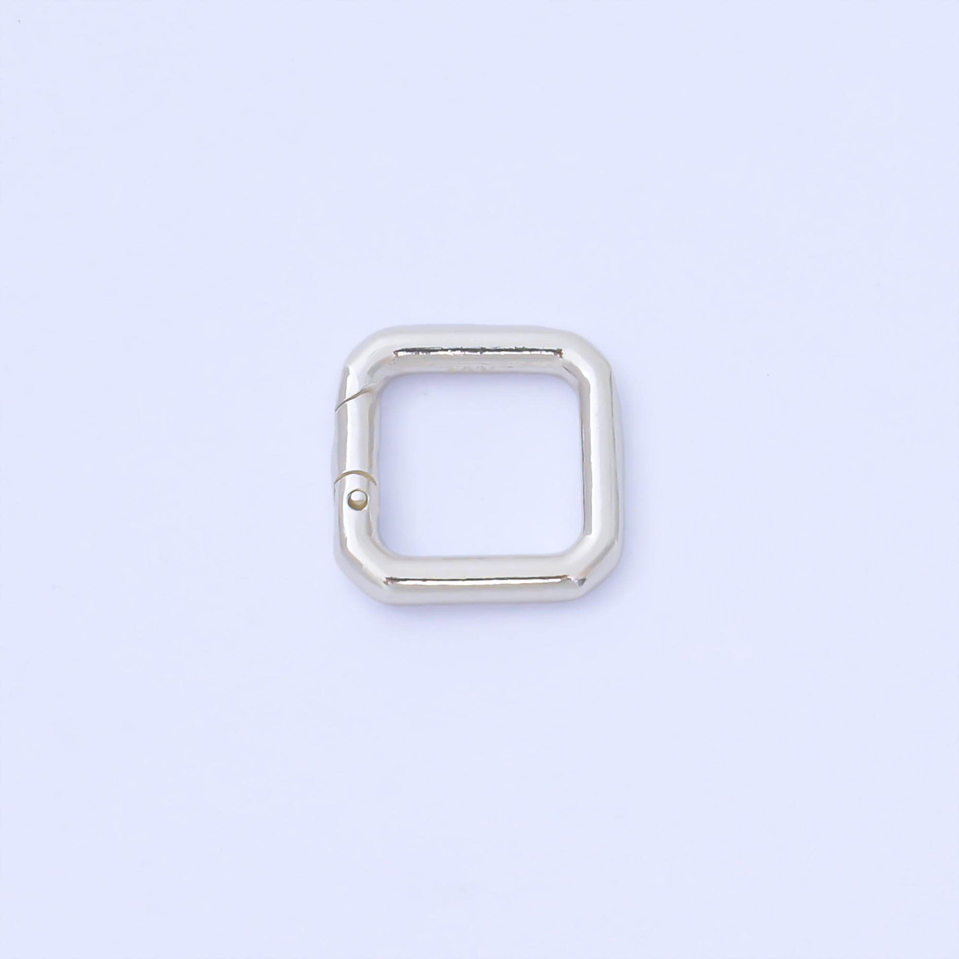 S925 Sterling Silver 13mm Square-Shaped Push Gate Clasp Closure Finding | SL-694