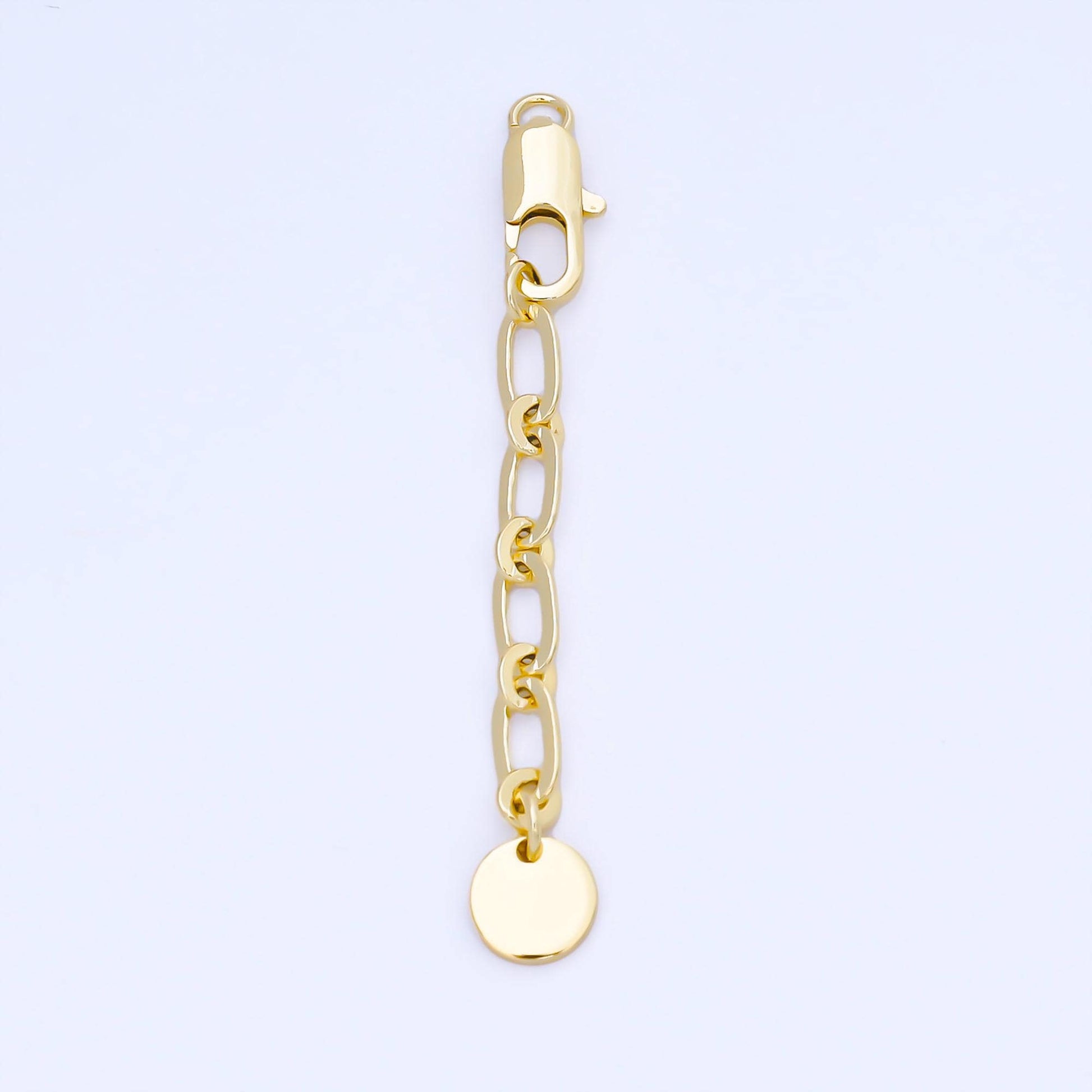 14K Gold Filled Extension Tail Paperclip Chain w. Lobster Clasp Jewelry Finding | Z1487