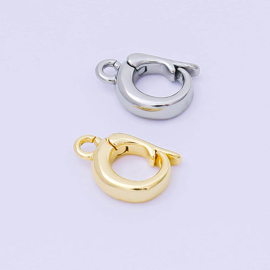 14K Gold Filled 11mm Dainty Bail Clasp Open Charm Finding in Gold & Silver | Z1340