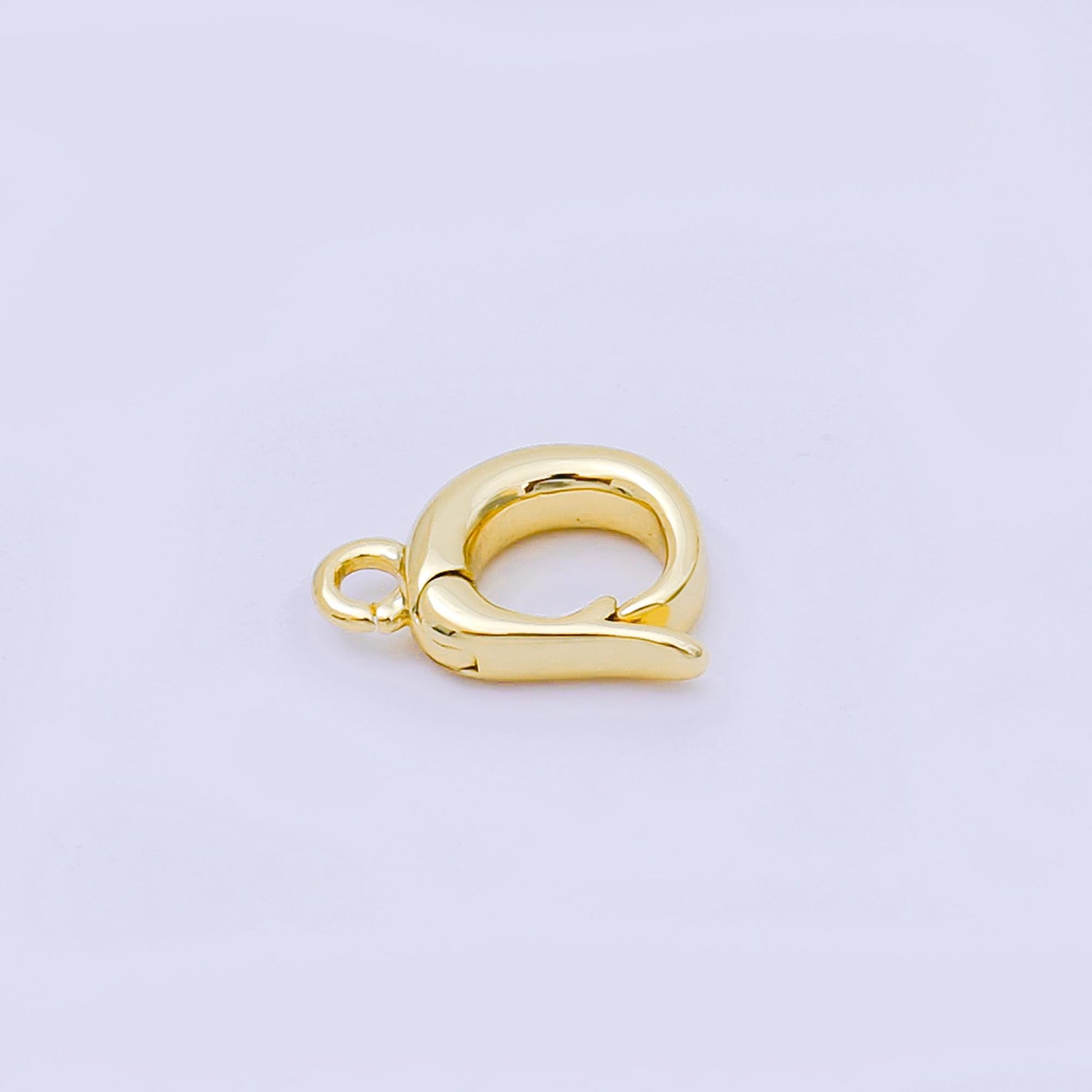 14K Gold Filled 11mm Dainty Bail Clasp Open Charm Finding in Gold & Silver | Z1340