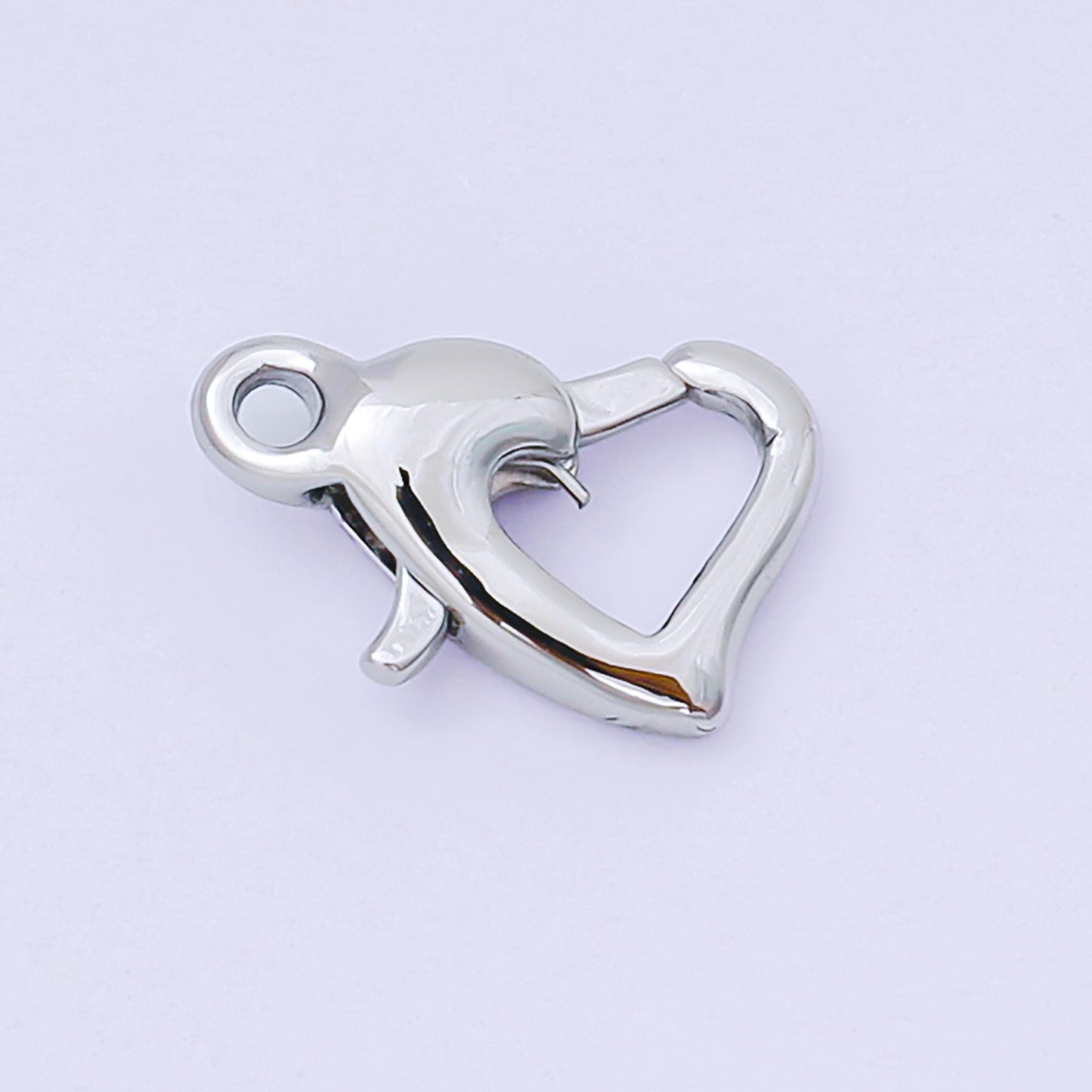 14K Gold Filled 13mm Heart-Shaped Lobster Clasp Closure Finding in Gold & Silver | Z1341