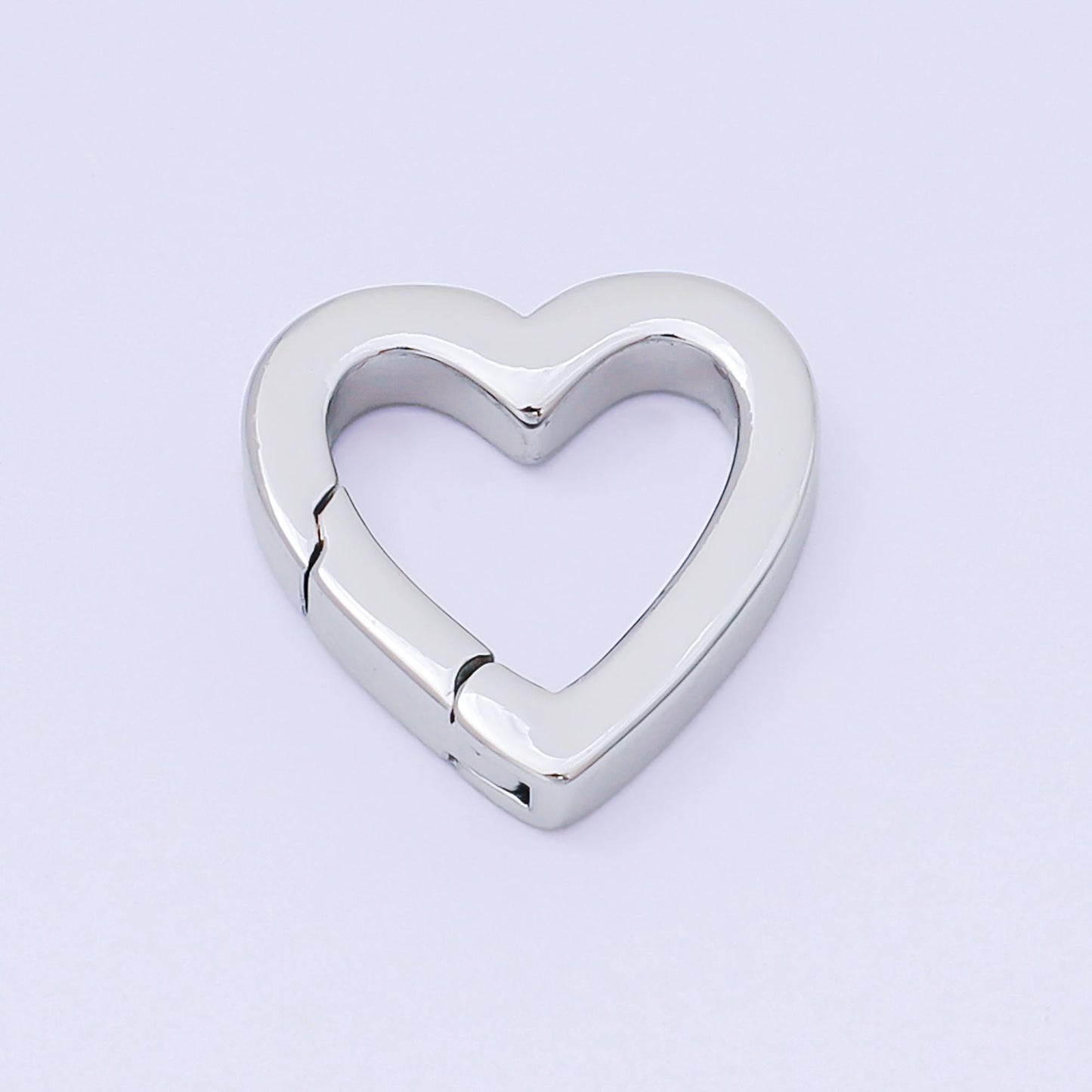 14K Gold Filled 16mm Heart Push Gate Clasp Closure Finding in Gold & Silver | Z1336
