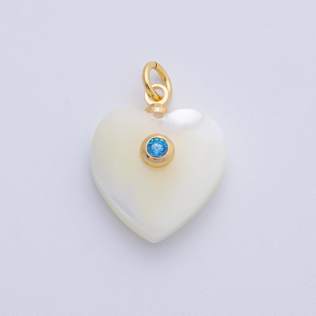 Dainty White heart pearls charm Snow Shell Pearl for necklace bracelet earring wedding jewelry making minimalist with w AF-557
