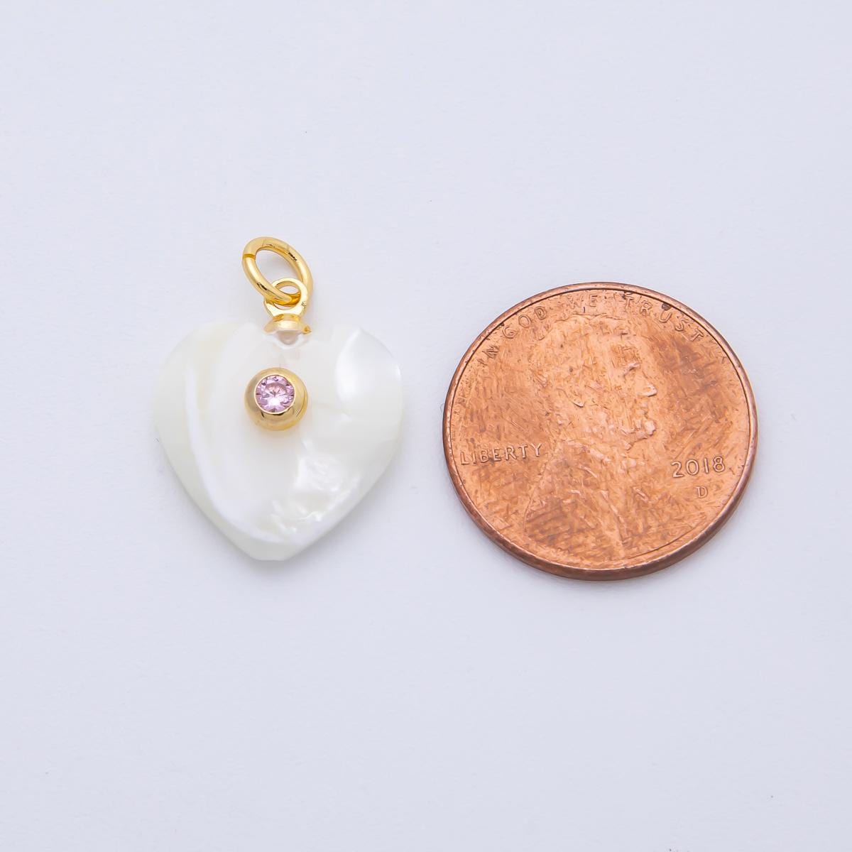 Dainty White heart pearls charm Snow Shell Pearl for necklace bracelet earring wedding jewelry making minimalist with w AF-557