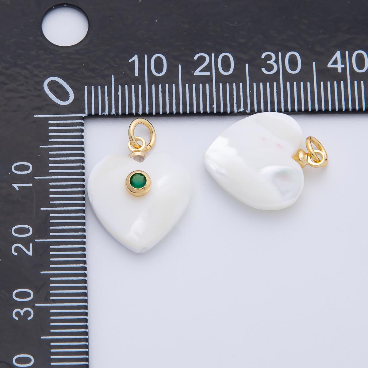 Dainty White heart pearls charm Snow Shell Pearl for necklace bracelet earring wedding jewelry making minimalist with w AF-557
