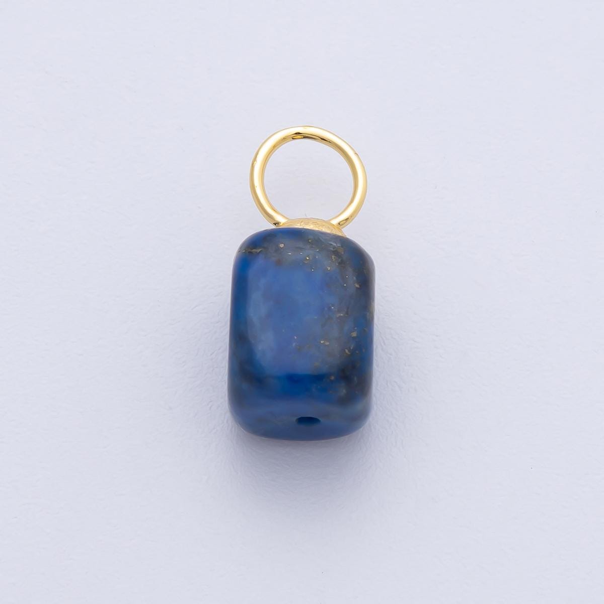 18K Gold Filled Gemstone Blue Lapiz Stone Drop Earring Charm | AF-1398