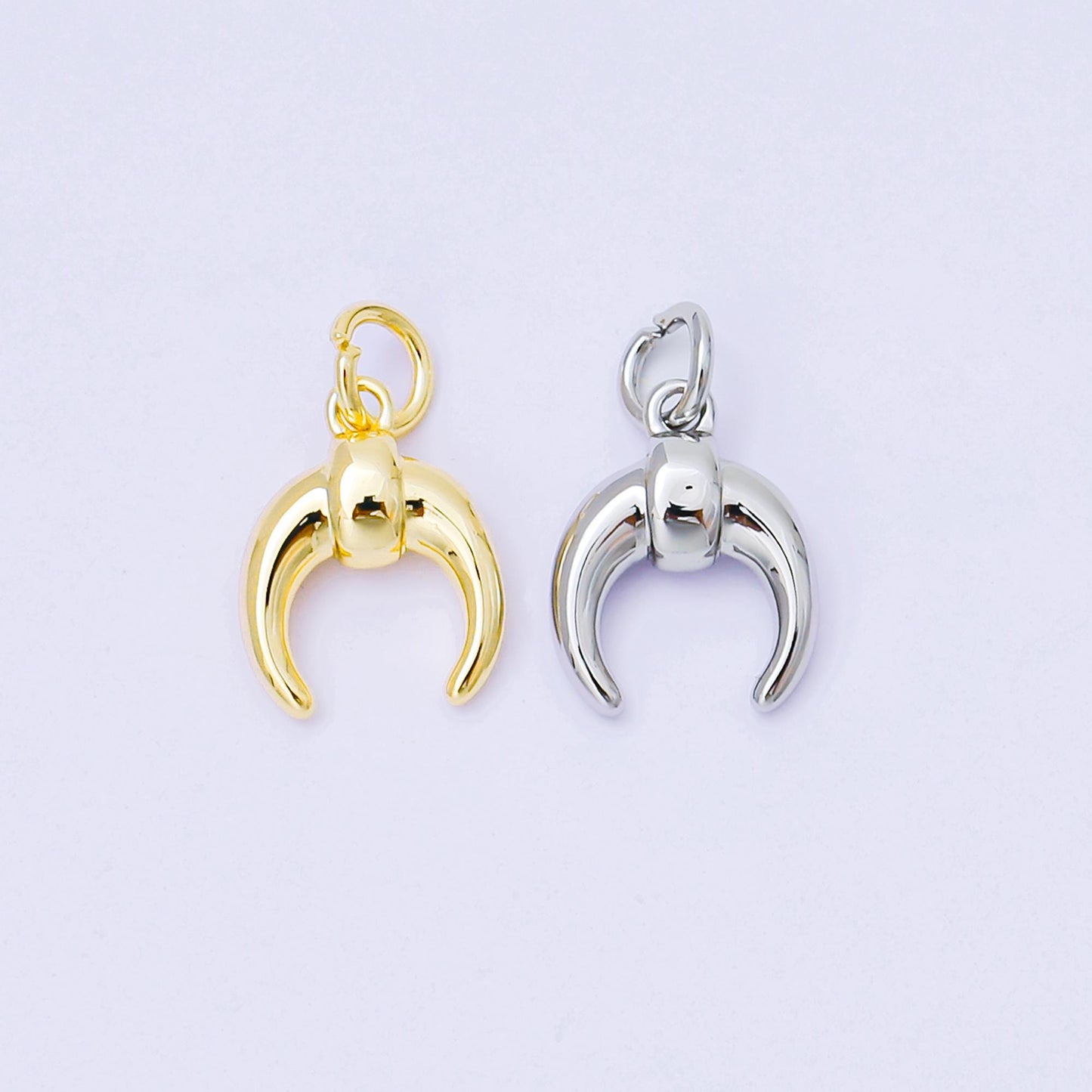 24K Gold Filled 13mm Tusk Charm in Gold & Silver | AF1255