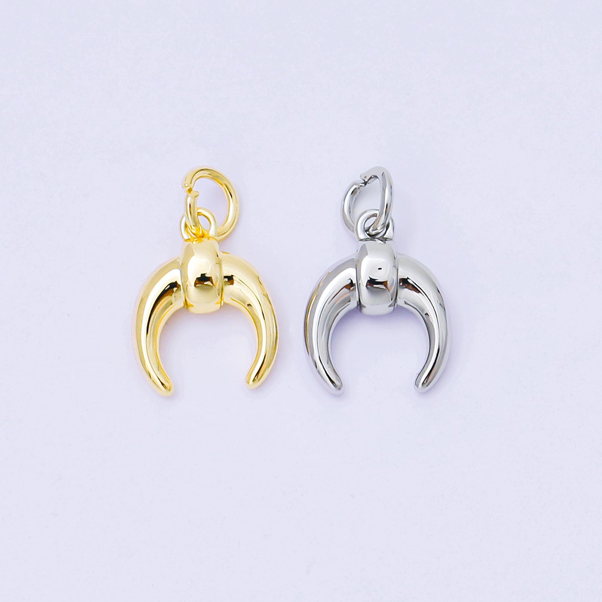 24K Gold Filled 13mm Tusk Charm in Gold & Silver | AF1255
