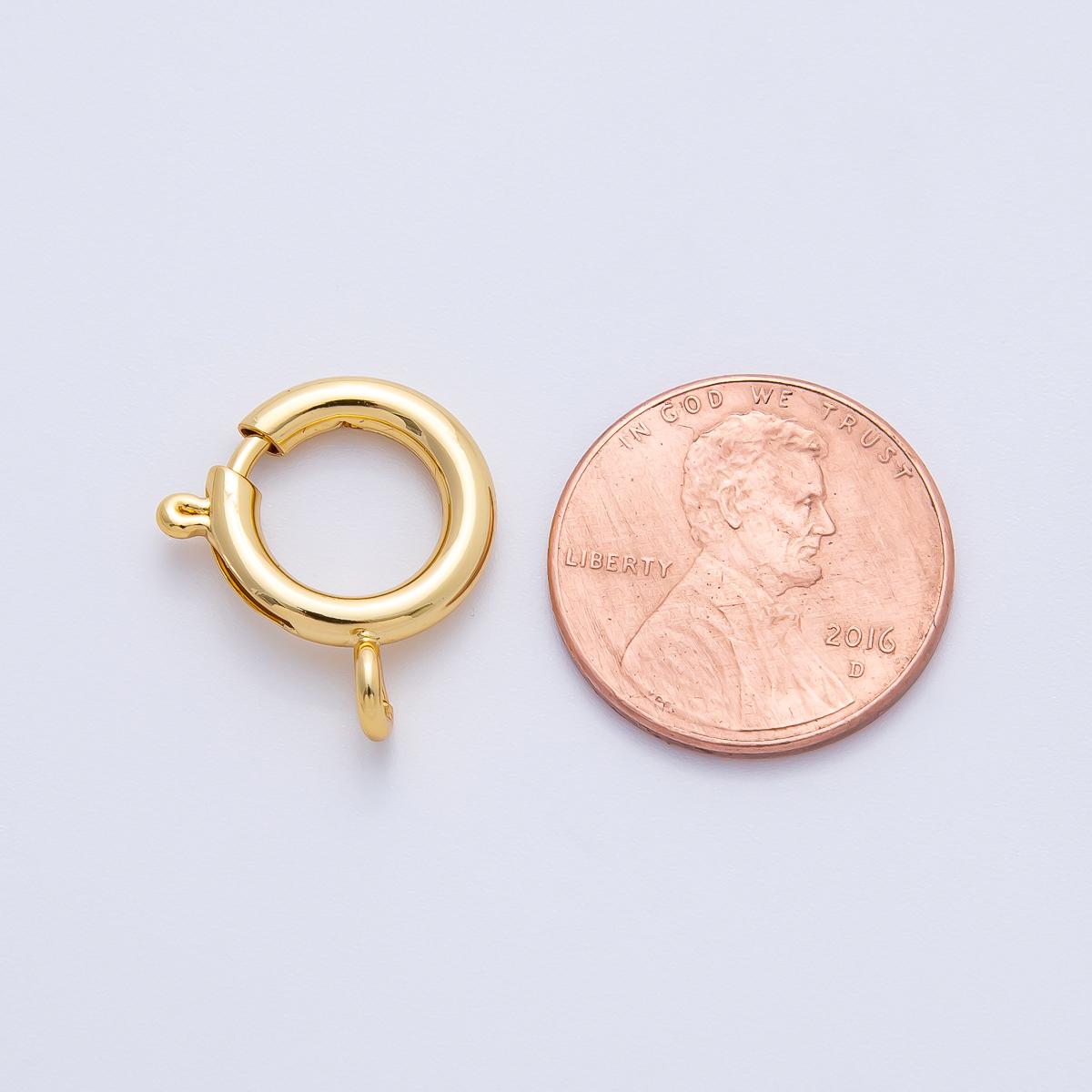 18K Gold Filled 18.5mm Minimalist Spring Clasp Closure Finding | Z1395