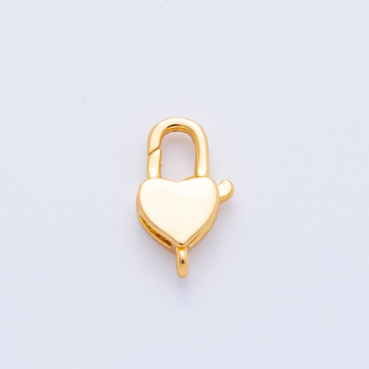 18K Gold Filled 13mm Minimalist Heart Lobster Clasp Closure Finding | Z1383