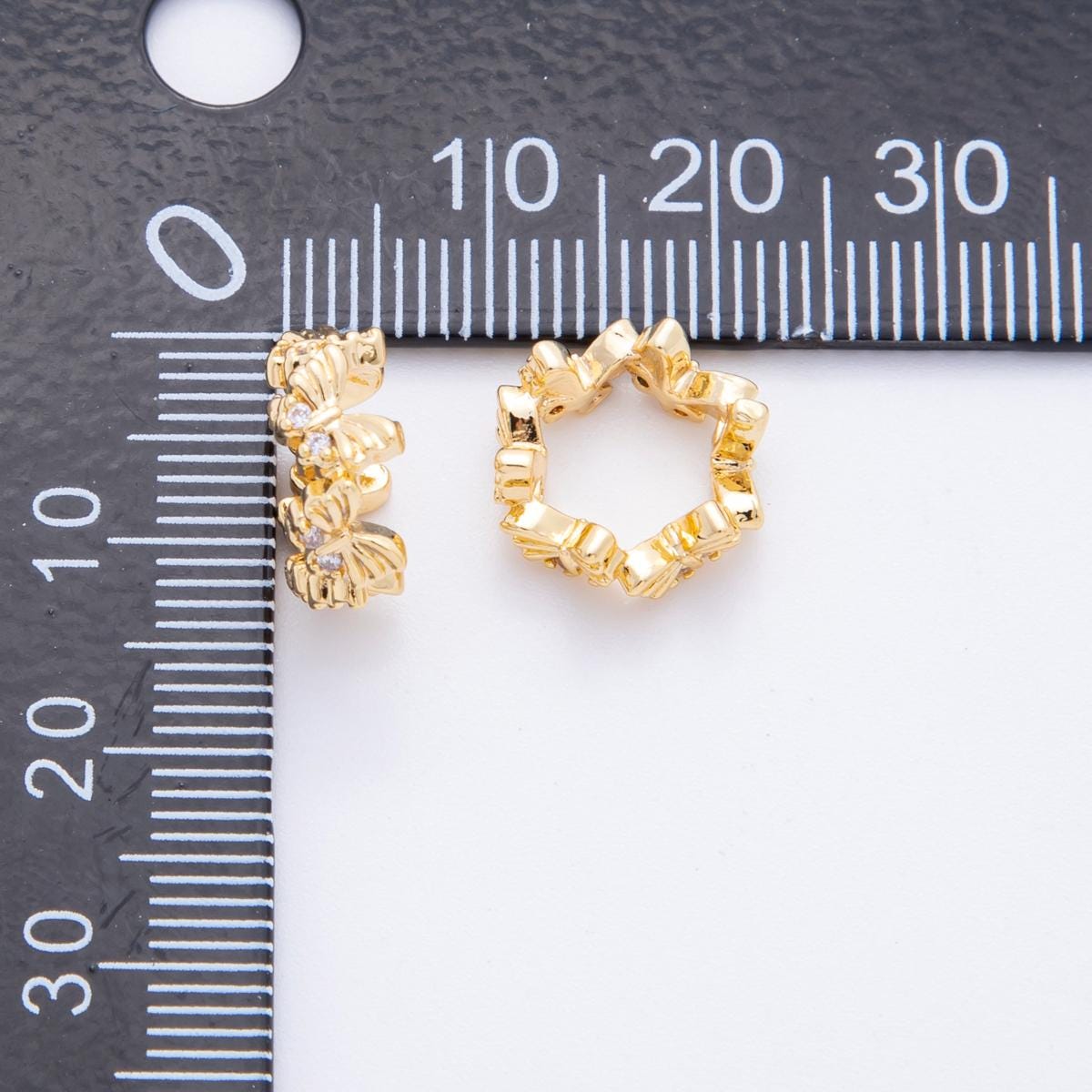 Mini Gold Butterfly Bead Spacer 24k gold filled bead spacer in gold AF-1039