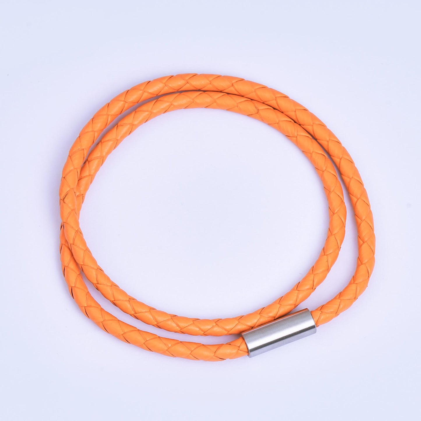 Men Cord Bracelet Orange, Black, Brown, Blue , Red Braided Leather Cord Bracelet for Christmas Gift | WA-1018