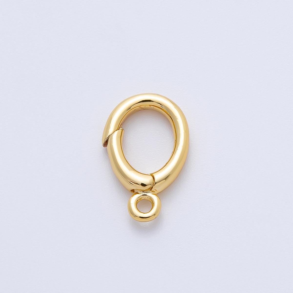 18K Gold Filled 16mm Round Push Gate Clasp Open Loop Closure Finding | Z1408