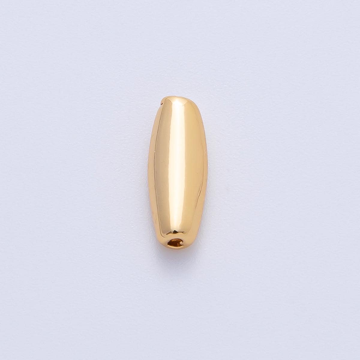 18K Gold Filled 13mm Long Tube Needle Spacer Bead in Gold & Silver | B025