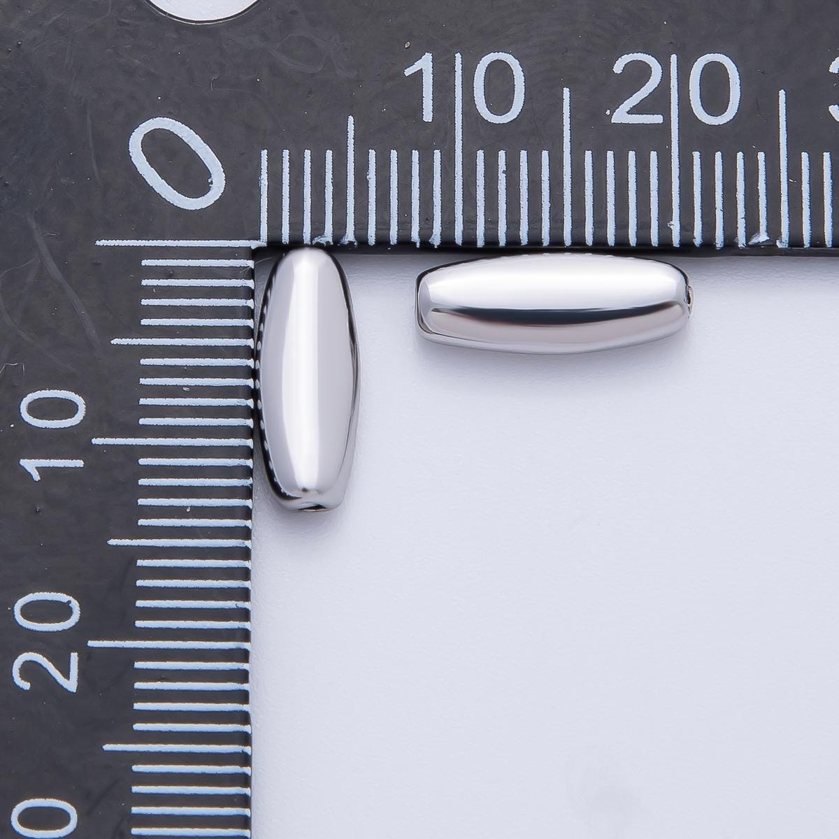 18K Gold Filled 13mm Long Tube Needle Spacer Bead in Gold & Silver | B025