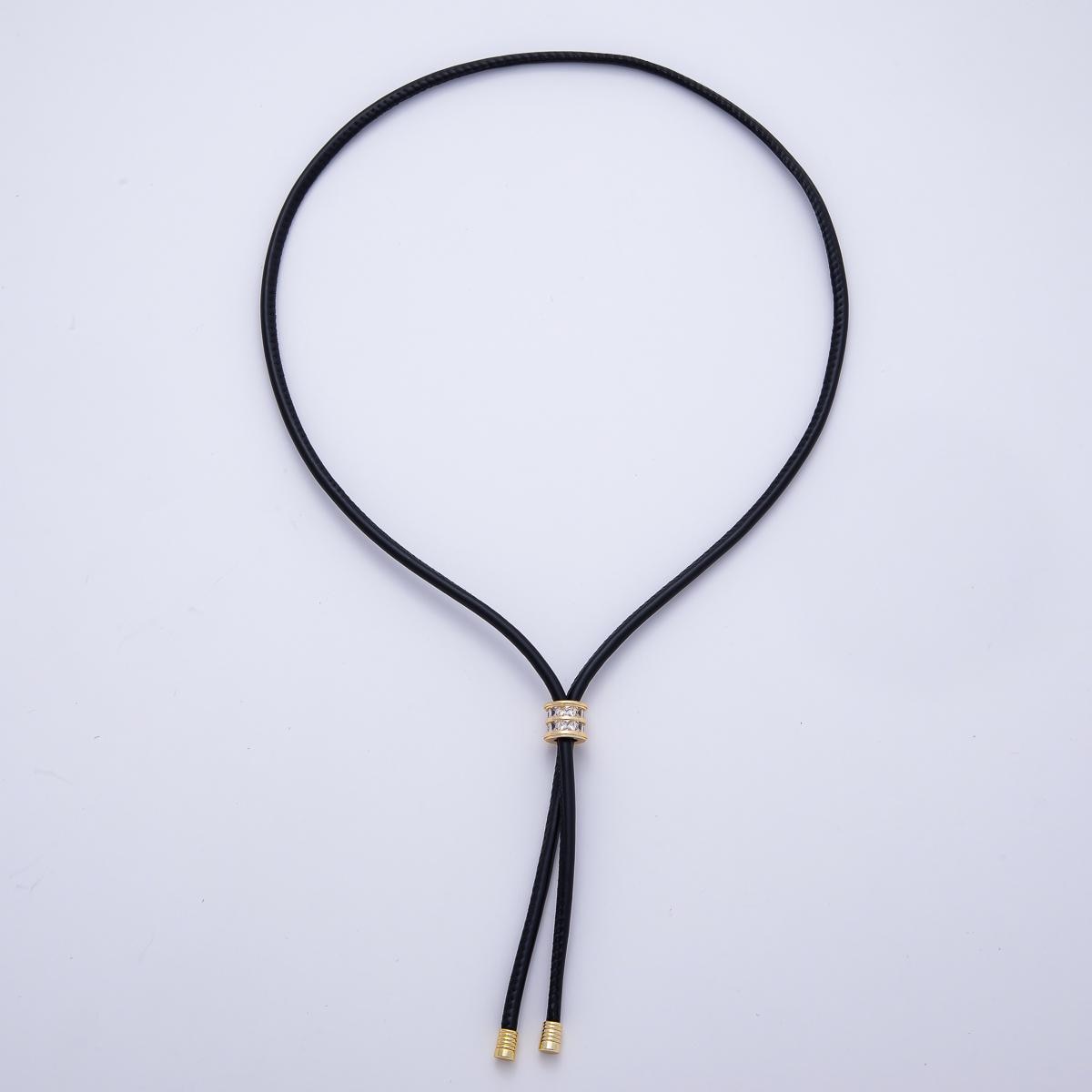 Dainty Soft Leather feel Paracord Knot Tied Necklace for Cord Necklace Supply | WA-256