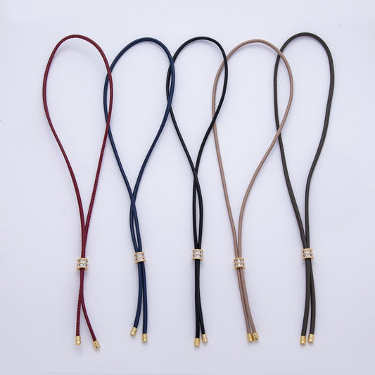 Dainty Soft Leather feel Paracord Knot Tied Necklace for Cord Necklace Supply | WA-256