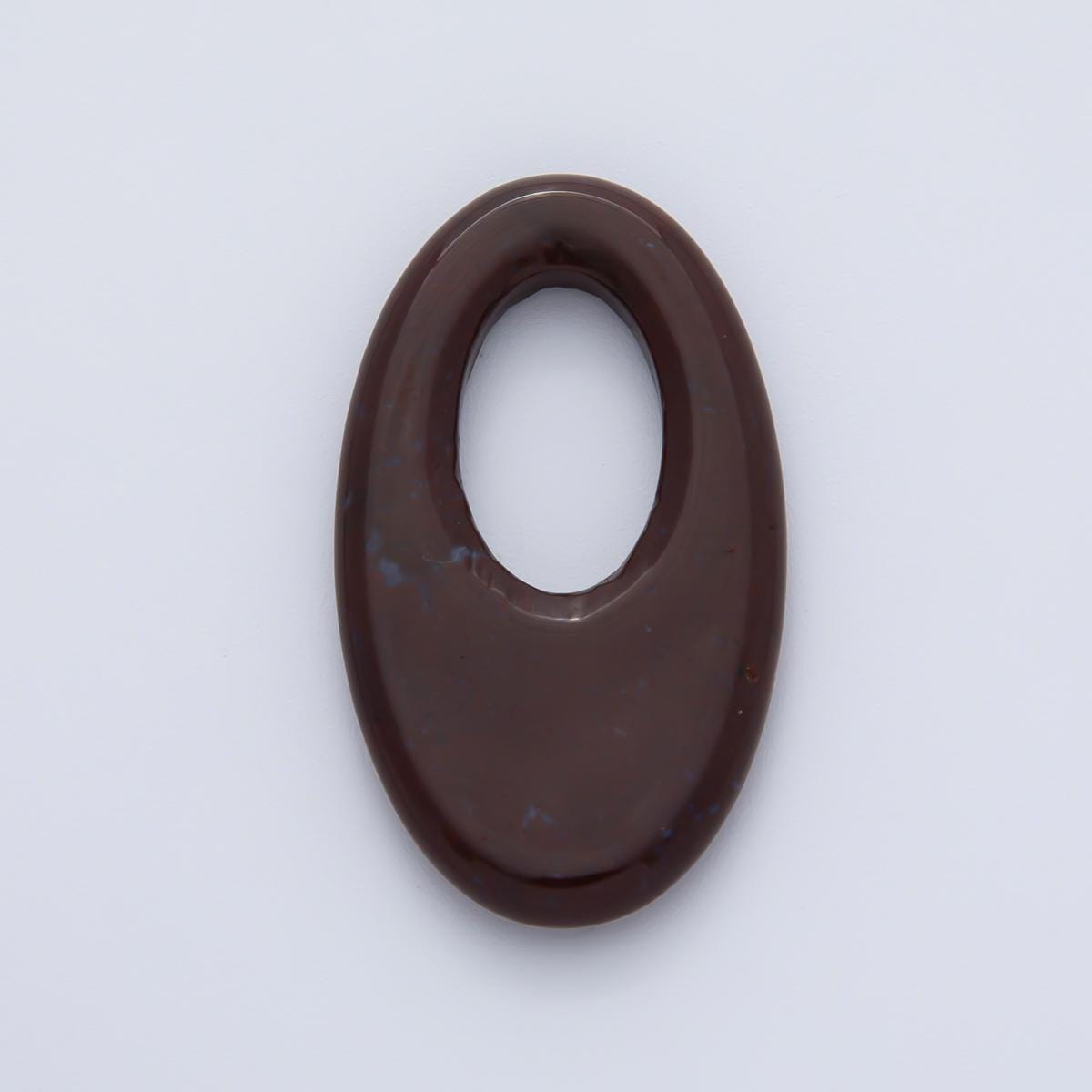 Oblong oval gemstone Oval link Charm for Cord Necklace Earring Hoop Dangle Charm Donut shaped jewelry finding