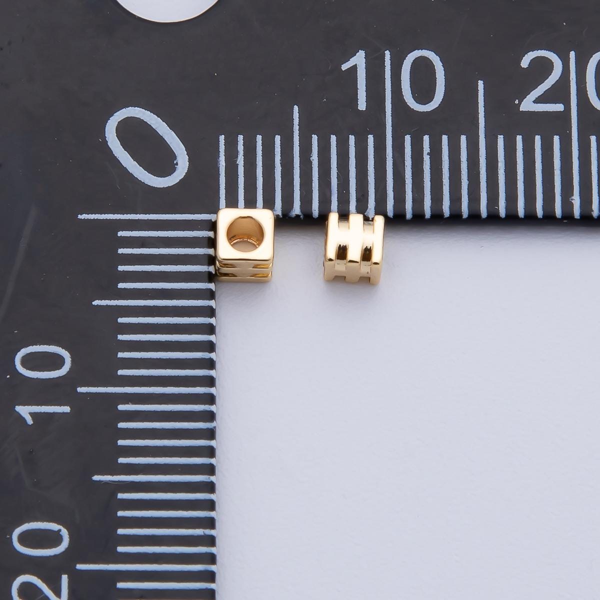 10x 18k gold Filled Cube beads spacer Tiny Bead spacer beads 3 x 3 mm beads B-318