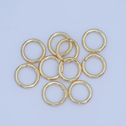 2mm x 14mm (12 gauge) 24k Gold Filled Jump Ring Open Jump Rings, jewelry making supplies 10 gram