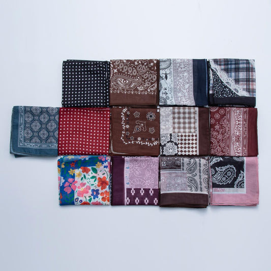 Assorted colored square scarf for scarf necklace making Hair Bag Purse Scarf Accessories For Jewelry Making WA-2044